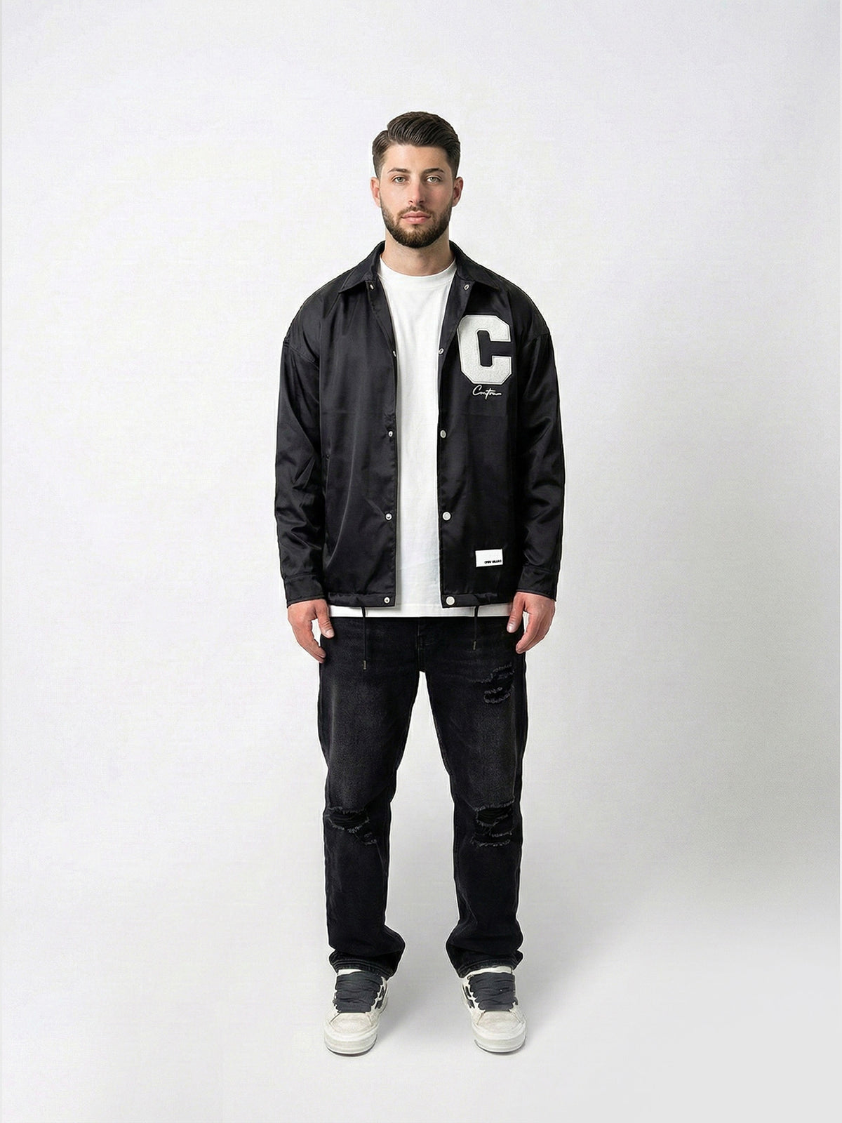 CREW MILANO Relax Logo "C" Nylon Jacket