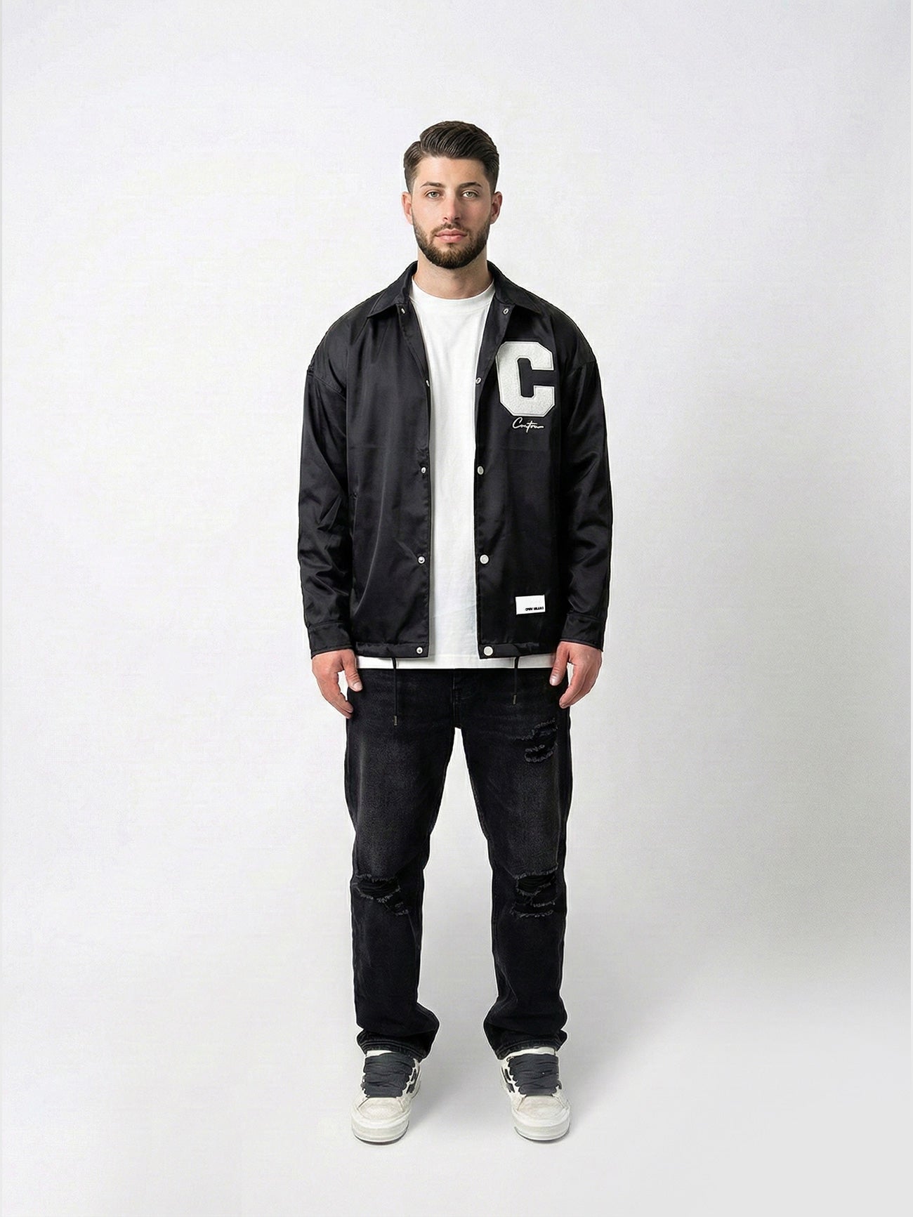 CREW MILANO Relax Logo "C" Nylon Jacket