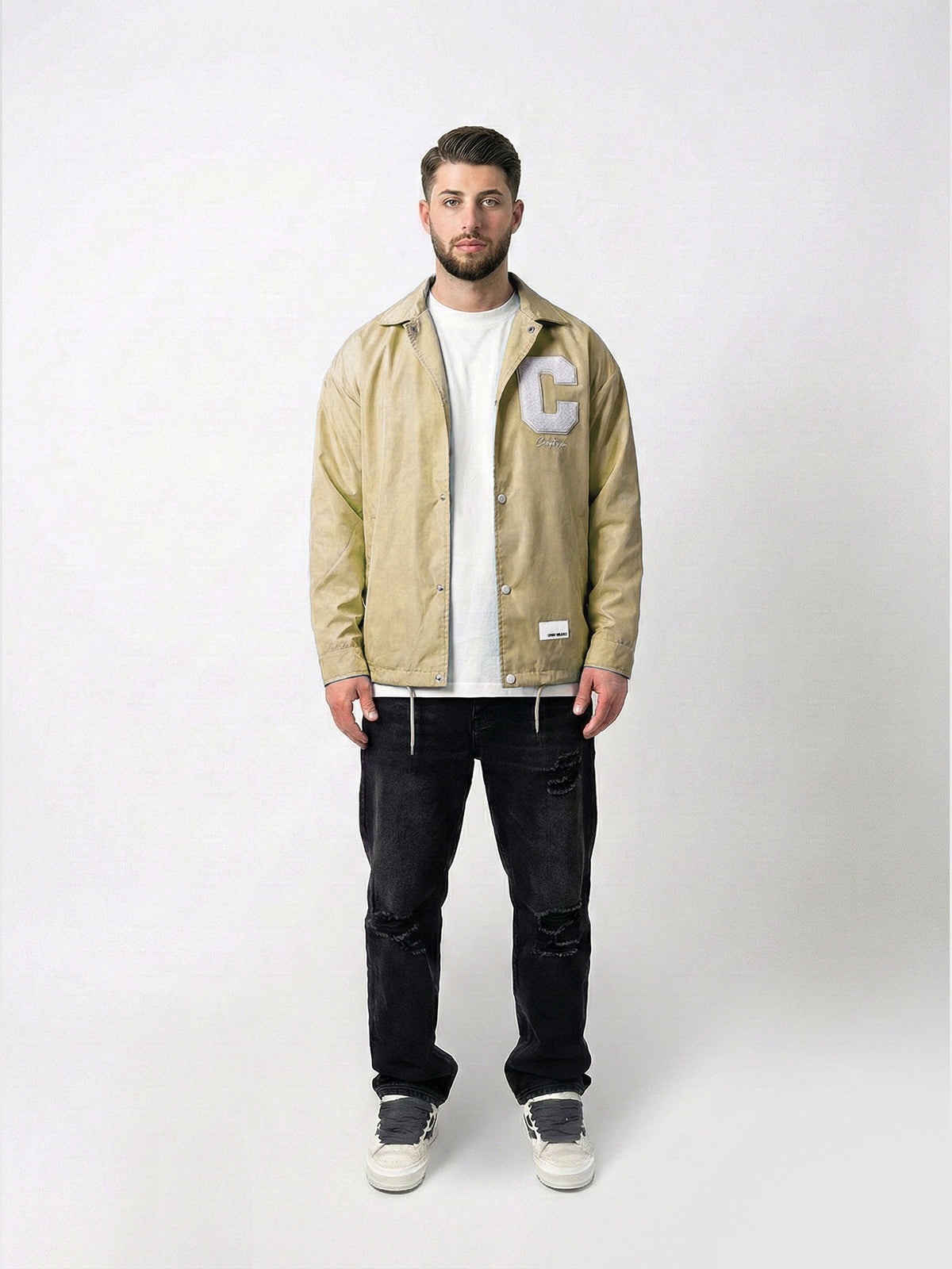 CREW MILANO Relax Logo "C" Nylon Jacket