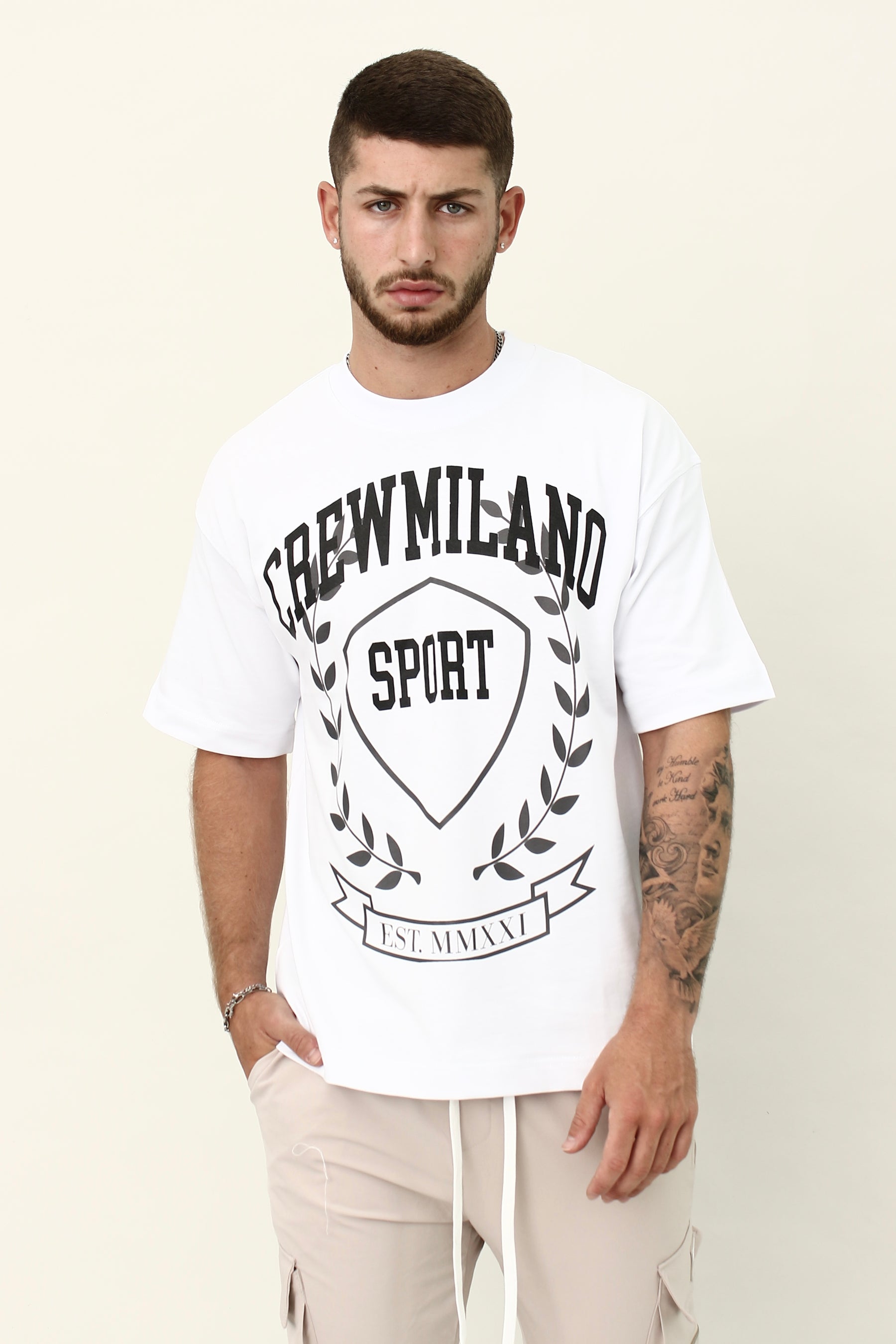 CREW Milano Sport Print Oversized T-Shirt