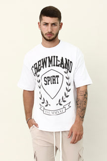 CREW Milano Sport Print Oversized T-Shirt