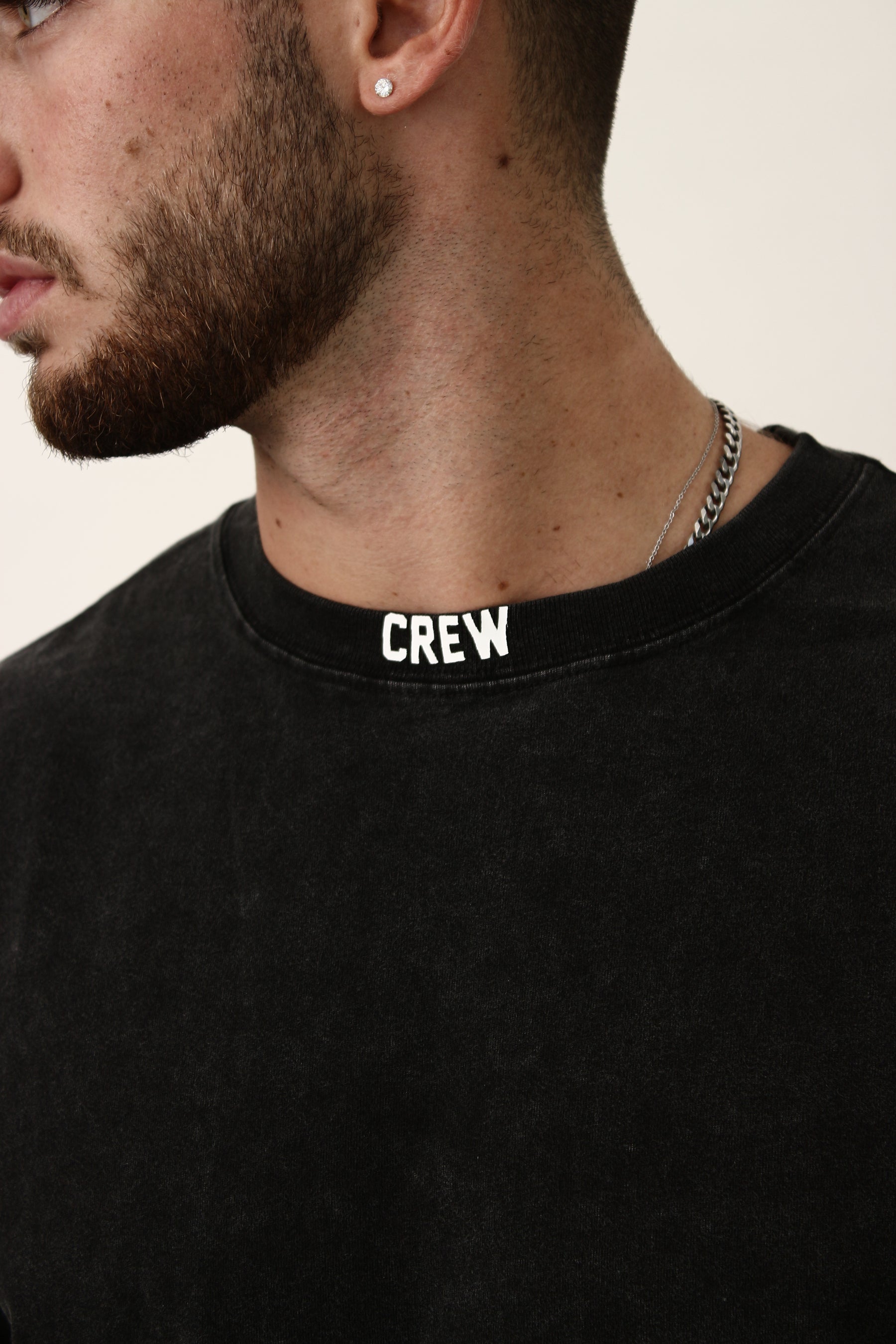 CREW Milano Neck Wash Oversized T-Shirt