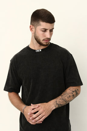 CREW Milano Neck Wash Oversized T-Shirt