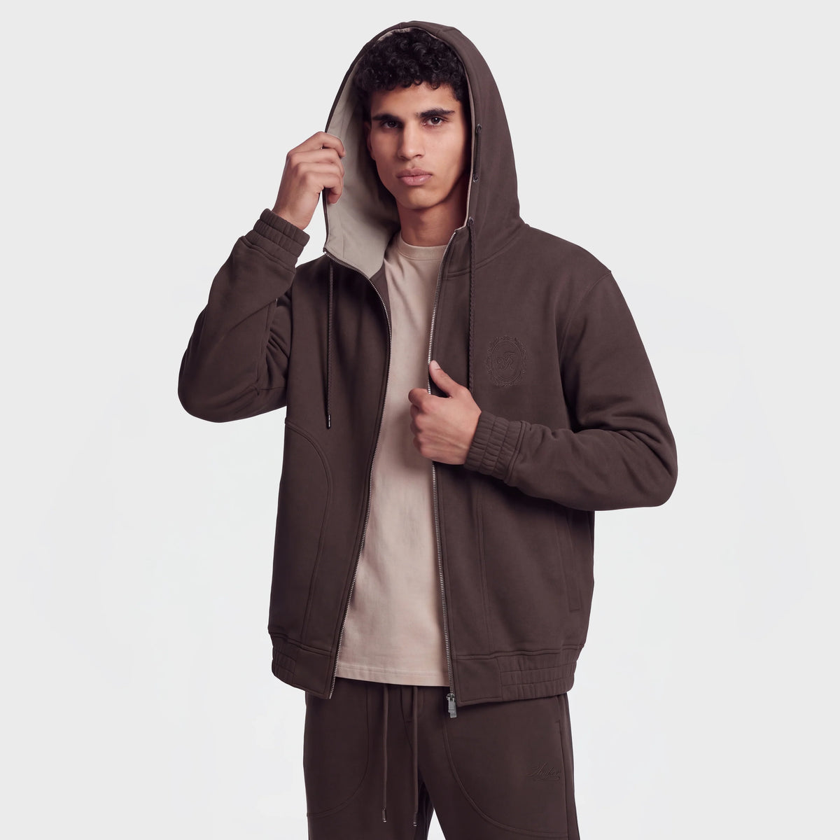 Ainker 1069 Brown Hoodie