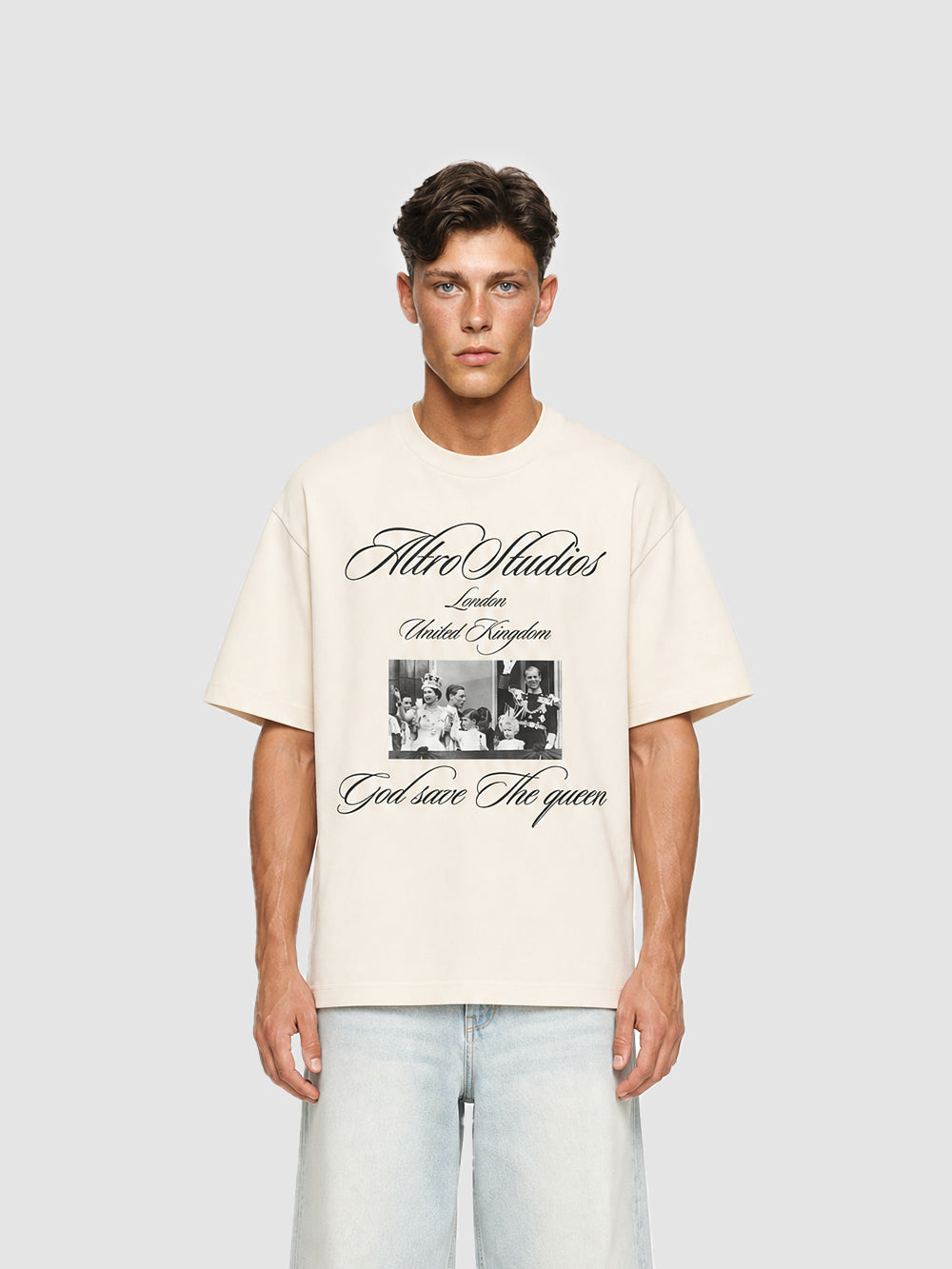Altro Studios T-Shirt "King & Queen" - Cream