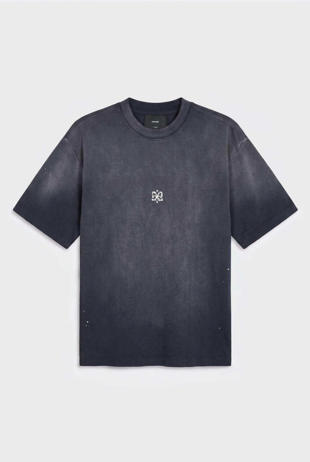 Ainker Cotton Wash 1108 Black T-Shirt