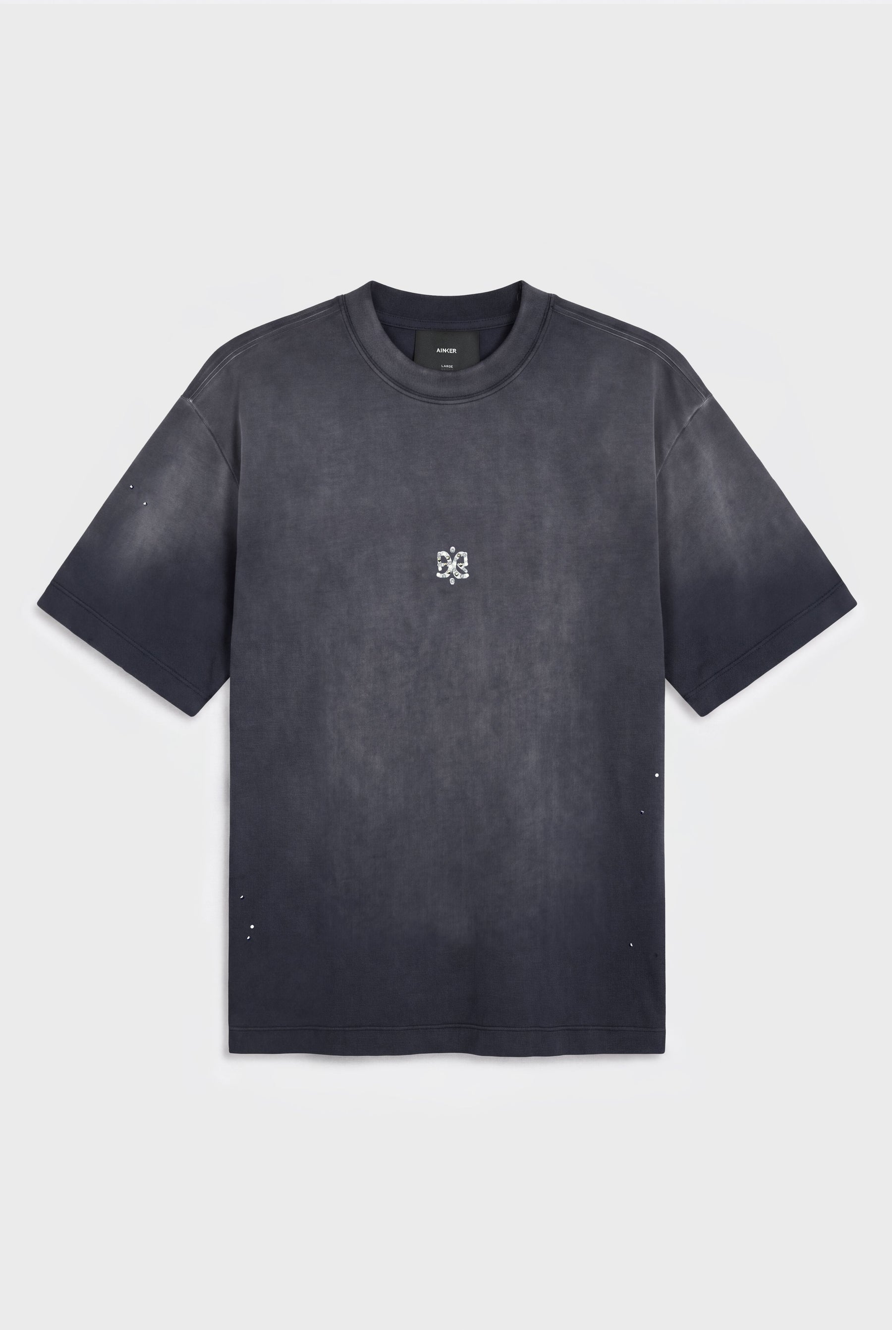 Ainker Cotton Wash 1108 Black T-Shirt