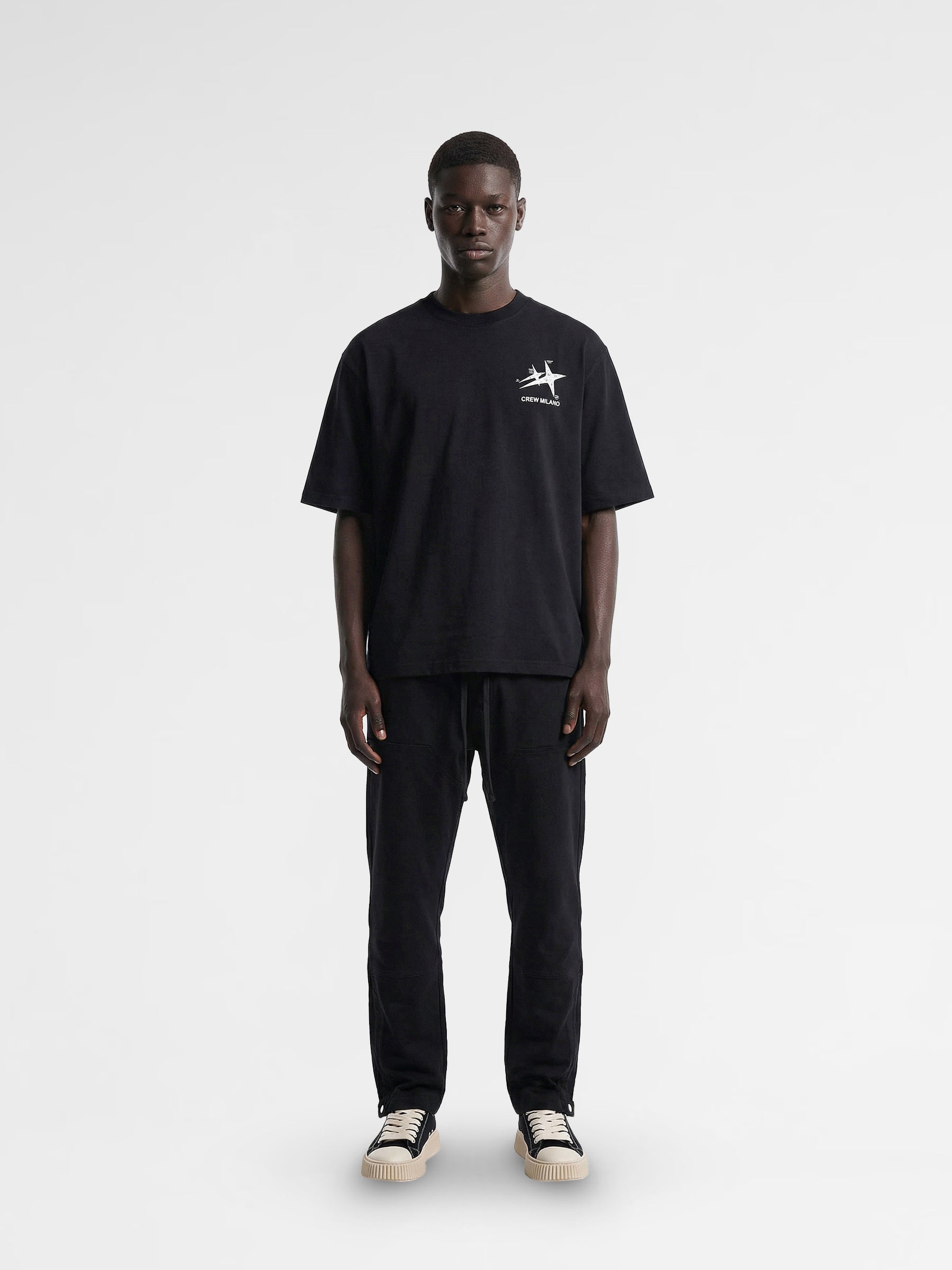 CREW Milano Oversized T-Shirt Logo Print