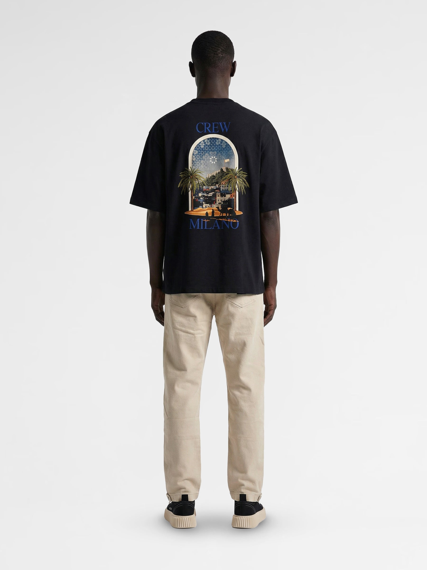 CREW Milano Oversized T-Shirt Logo Print