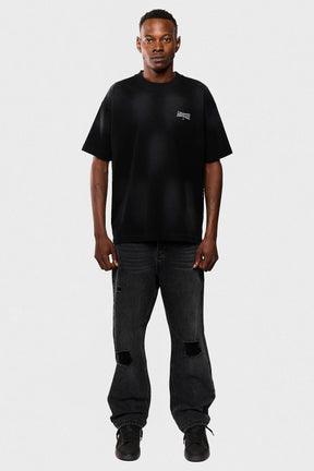 Ainker Cotton Wash 717 Black T-Shirt