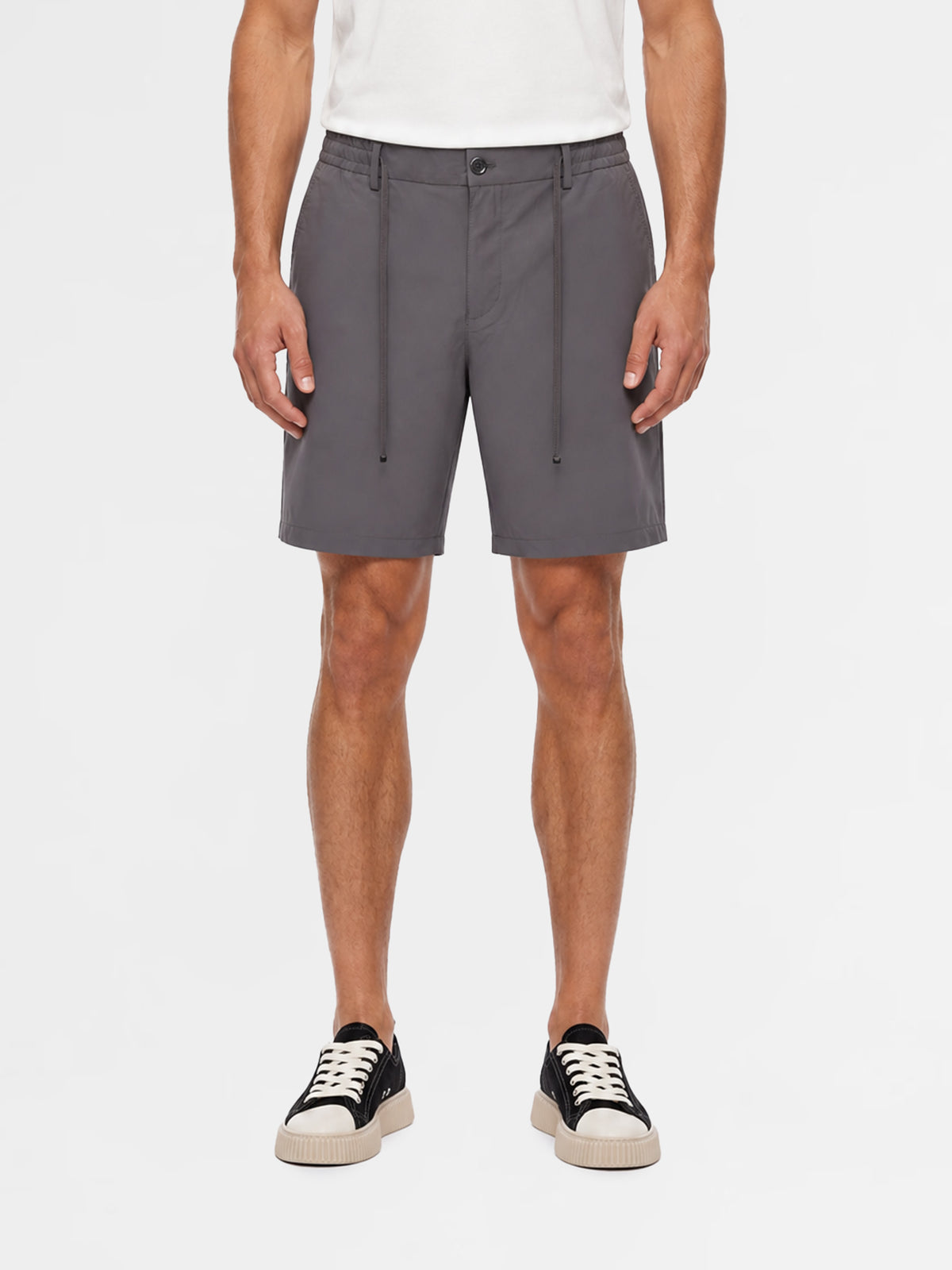 MAISON 9 PARIS High-End Dark Grey Nylon Shorts