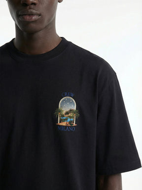 CREW Milano Oversized T-Shirt Logo Print