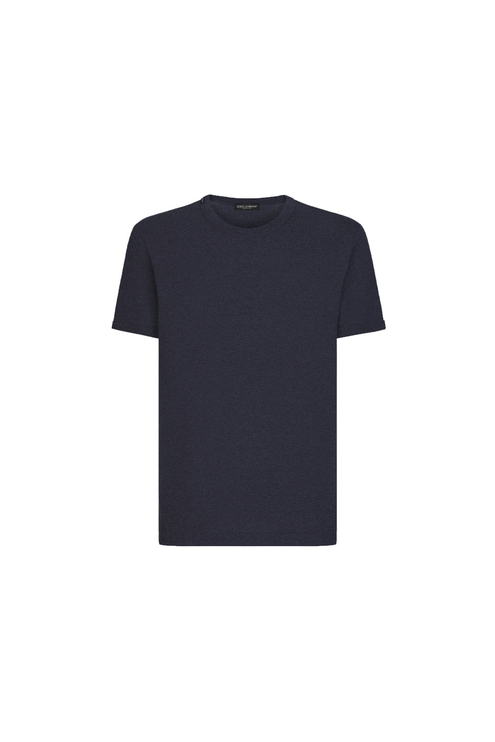 DOLCE & GABBANA T-shirt neck logo tag navy blue grey