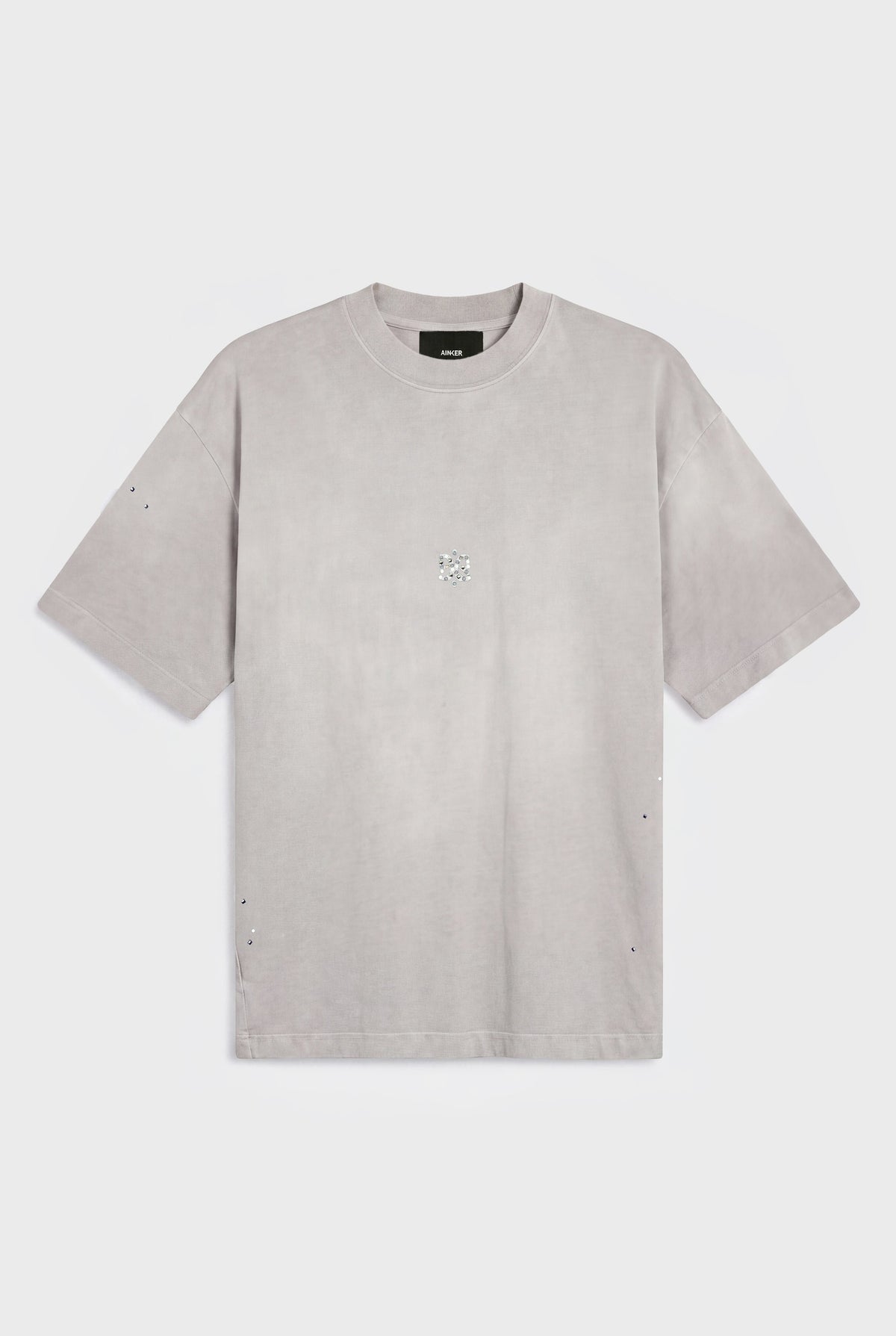Ainker Cotton Wash 1108 Light Gray T-Shirt