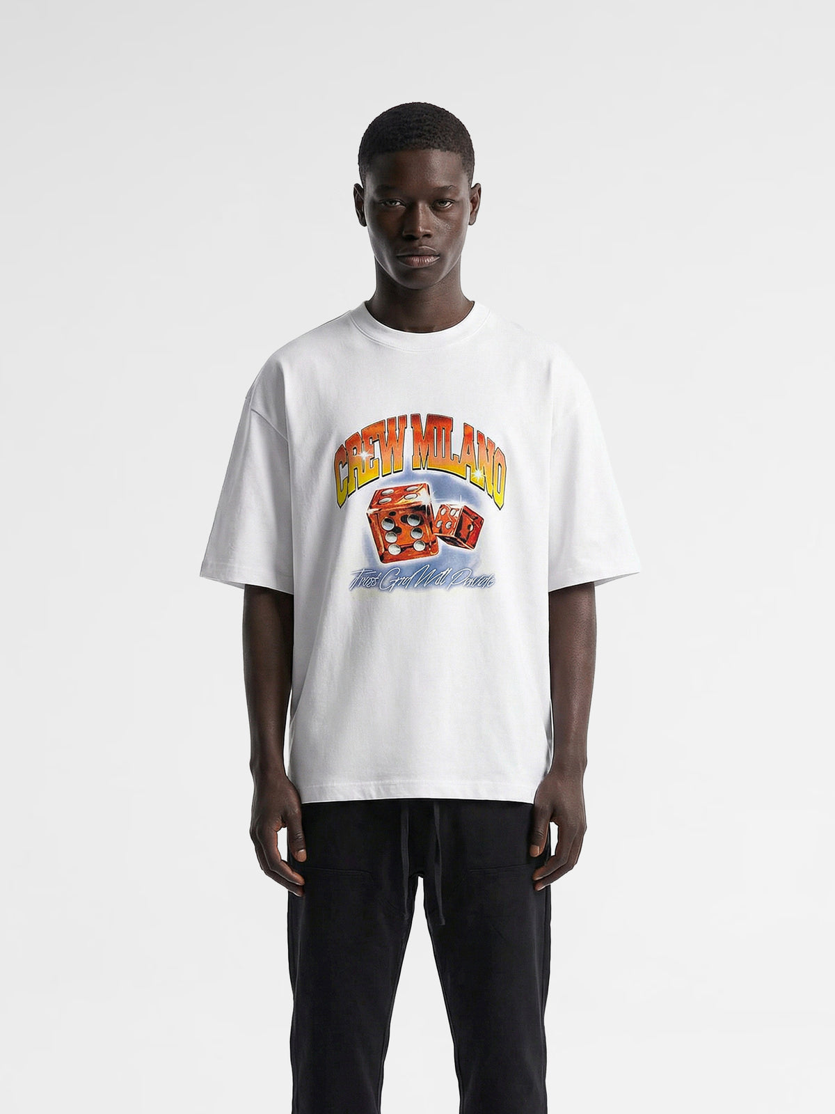CREW Milano Oversized T-Shirt Logo Print