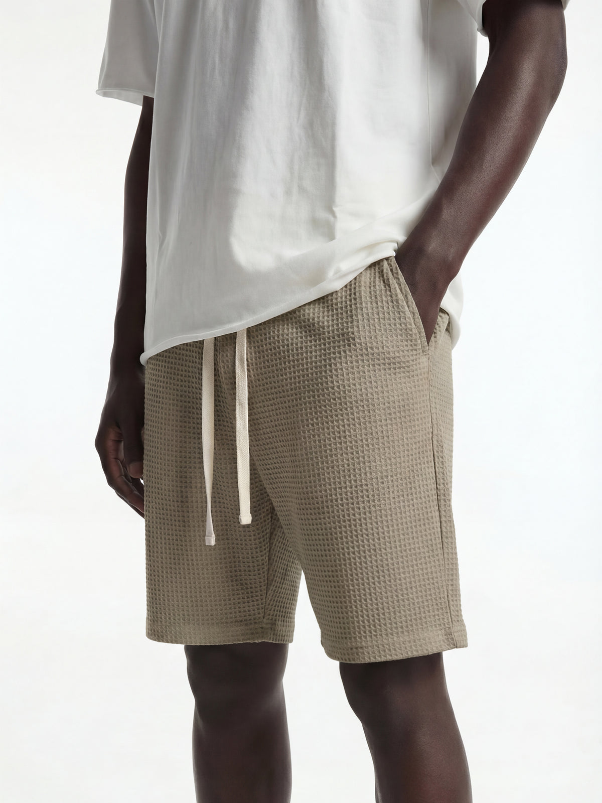 CREW Milano Waffle Shorts Khaki