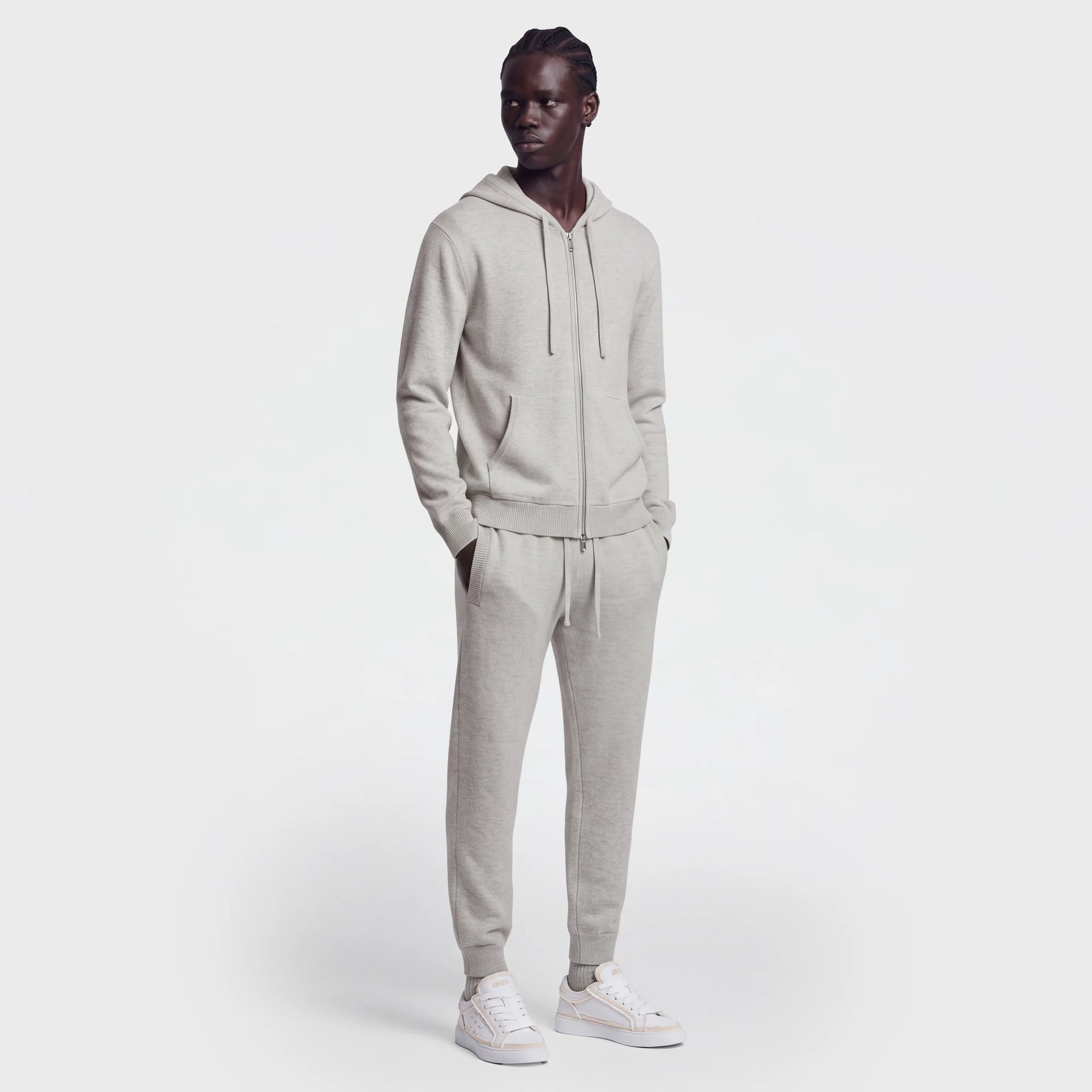 Ainker 1126 White Cashmire Hoodie