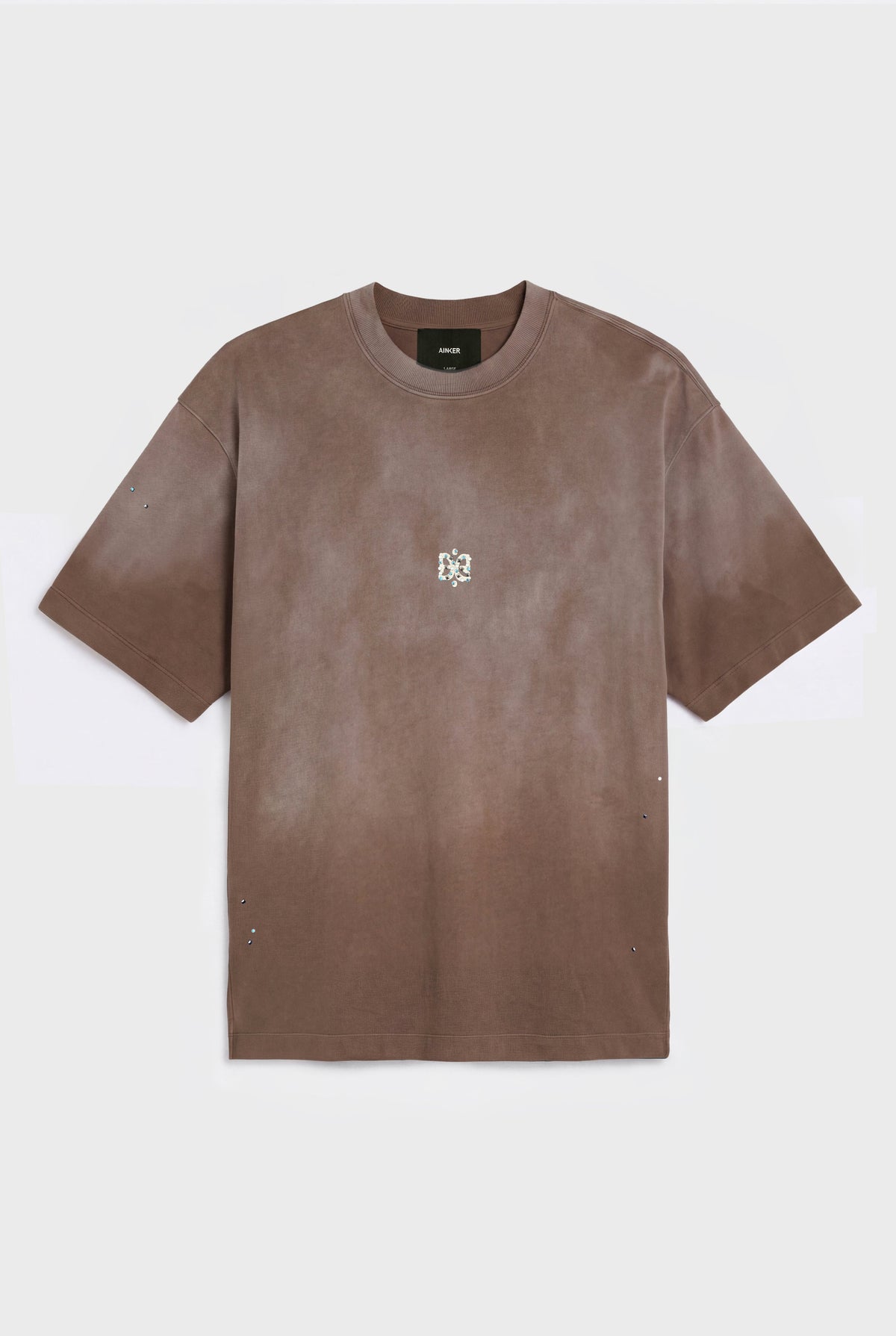 Ainker Cotton Wash 1108 Brown T-Shirt