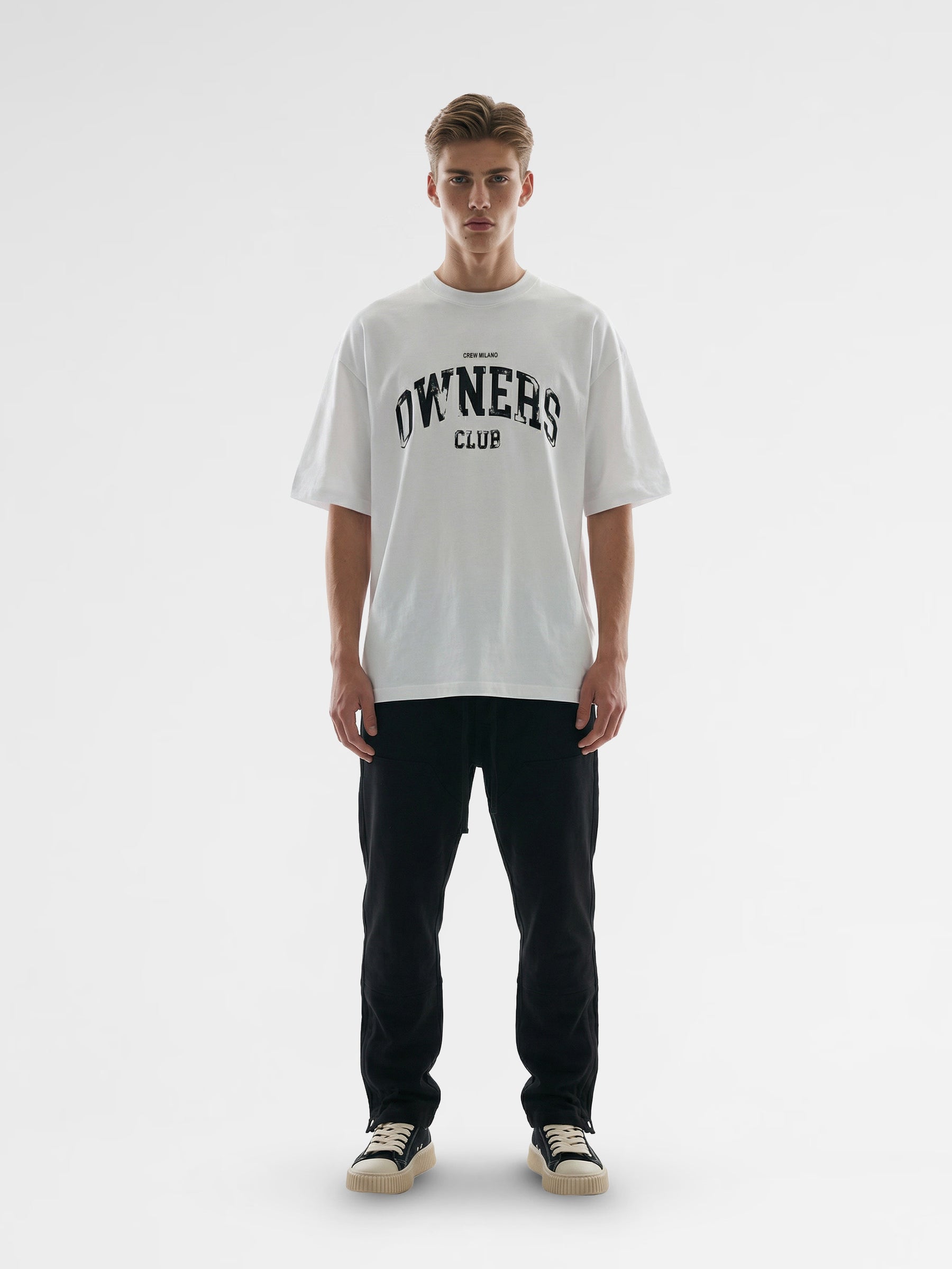 CREW Milano Oversized T-Shirt Logo Print