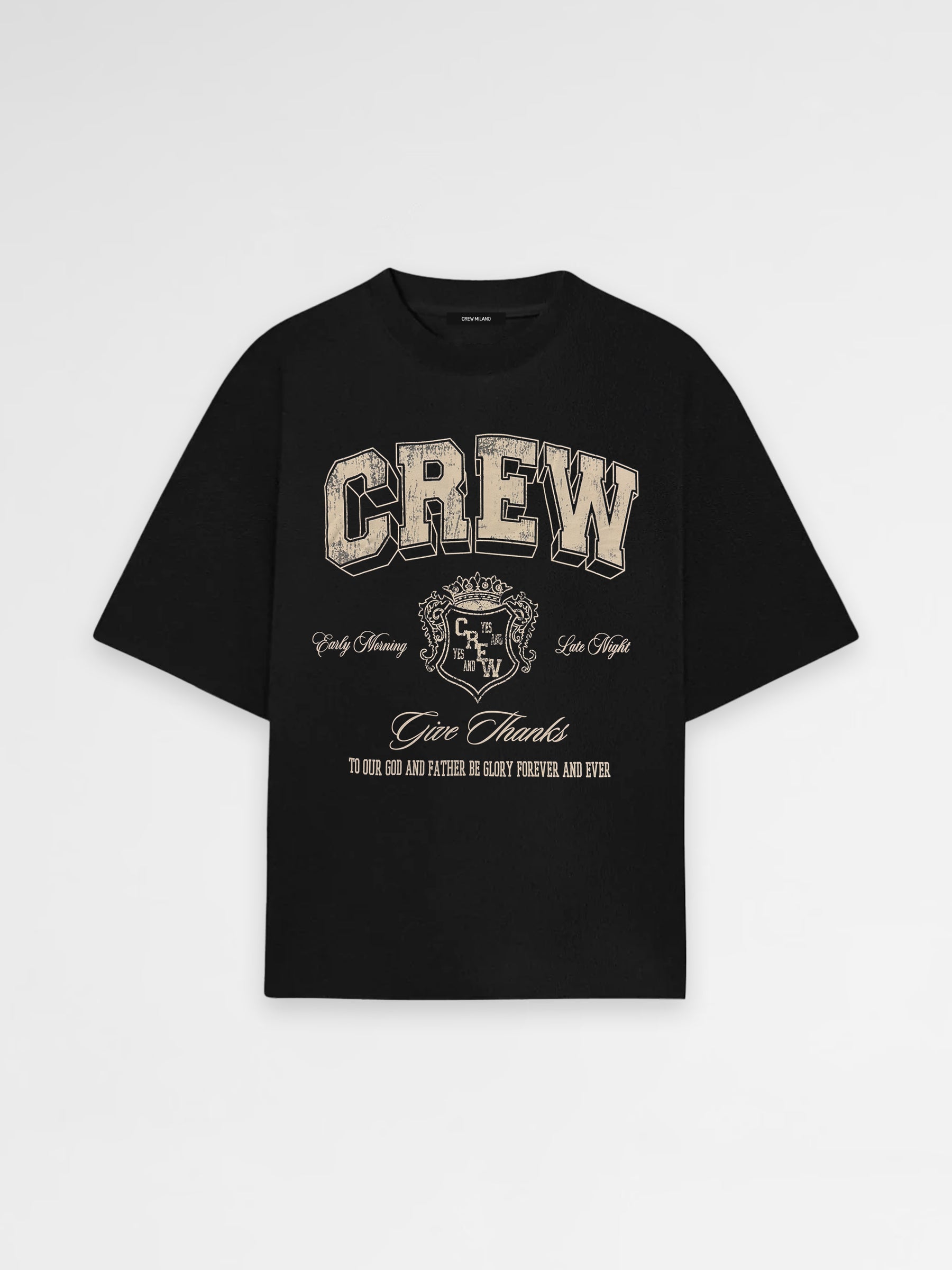 CREW Milano Oversized T-Shirt Logo Print