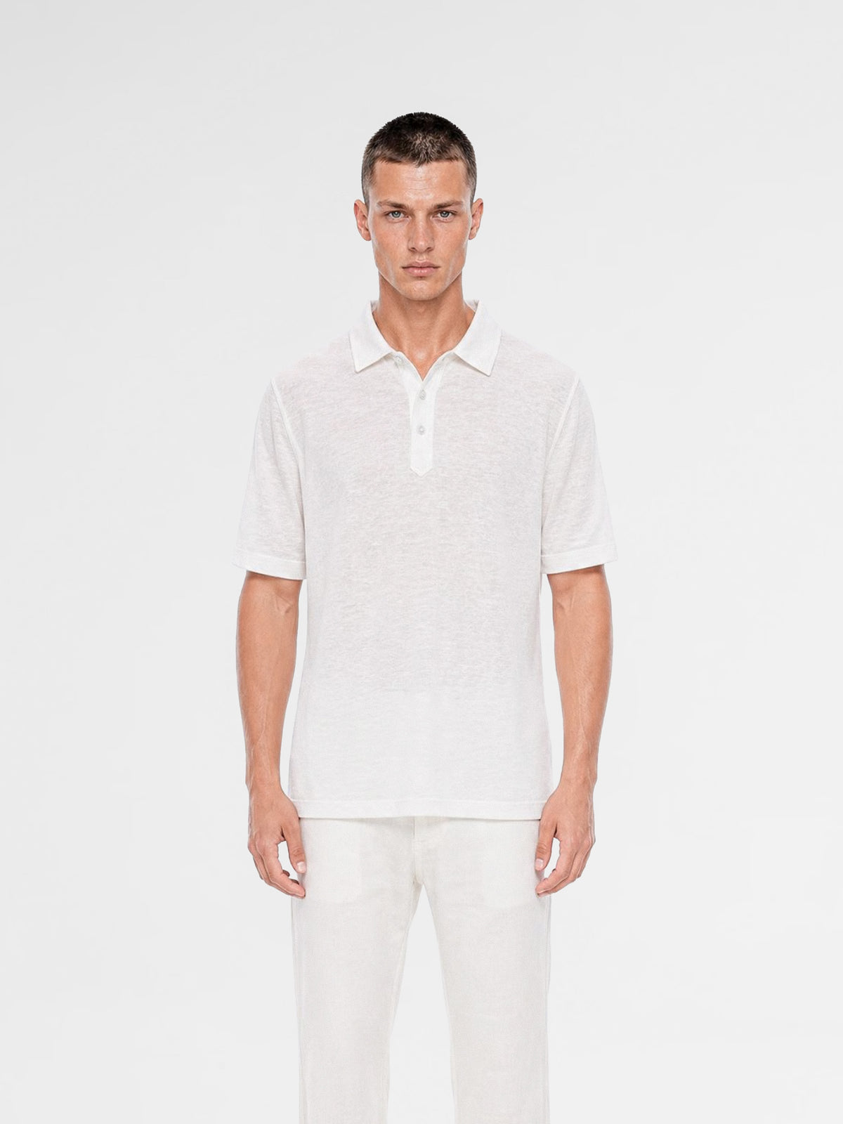 MAISON 9 PARIS White Soft Cotton Polo T-Shirt