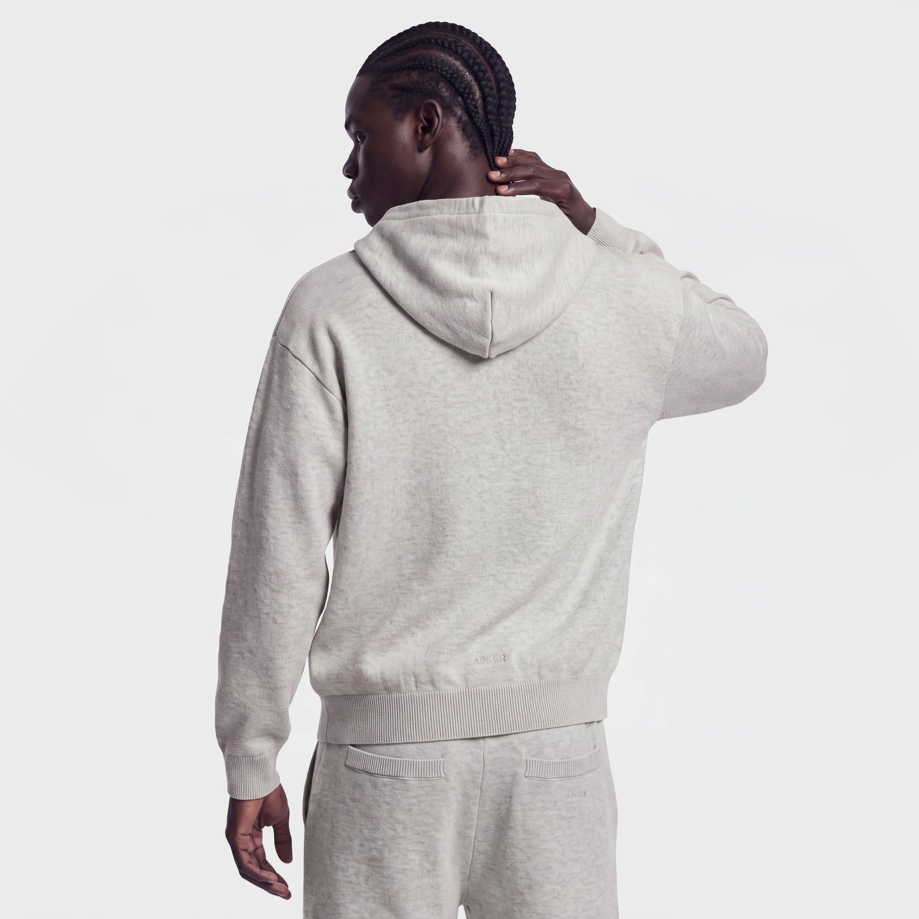 Ainker 1126 White Cashmire Hoodie