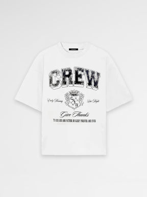 Crew Milano T-Shirt Logo Print - White