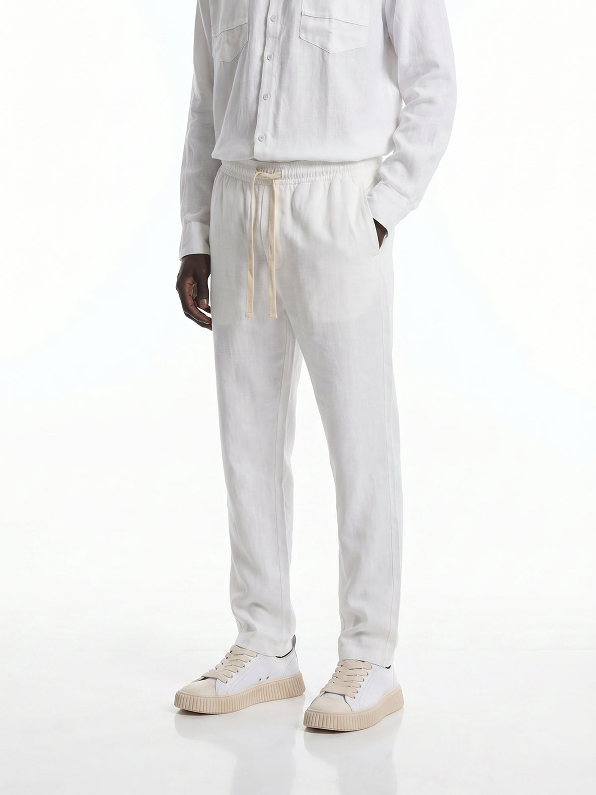 CREW Milano "Corfu" Linen Set Shirt/Pants White
