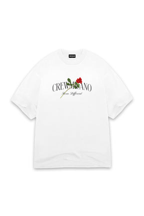 CREW Milano Rose Print Oversized T-Shirt