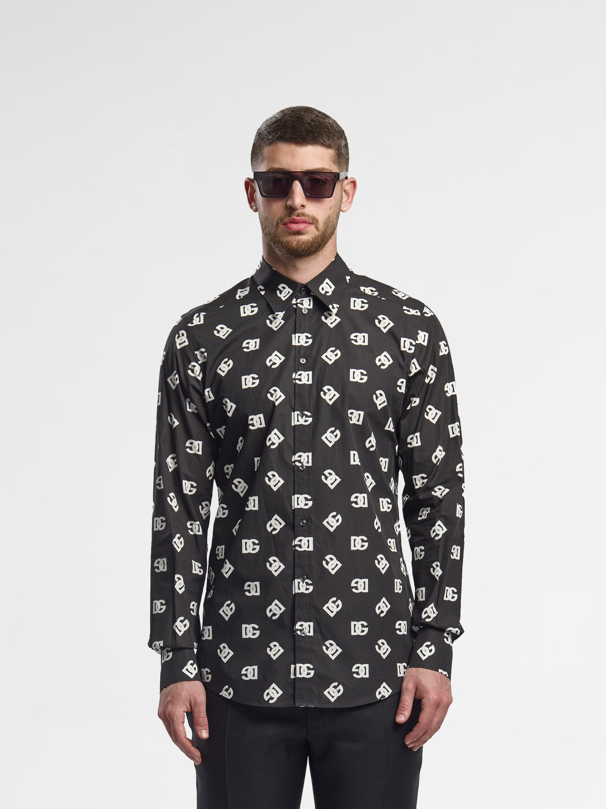 Dolce & Gabbana DG logo-print cotton shirt