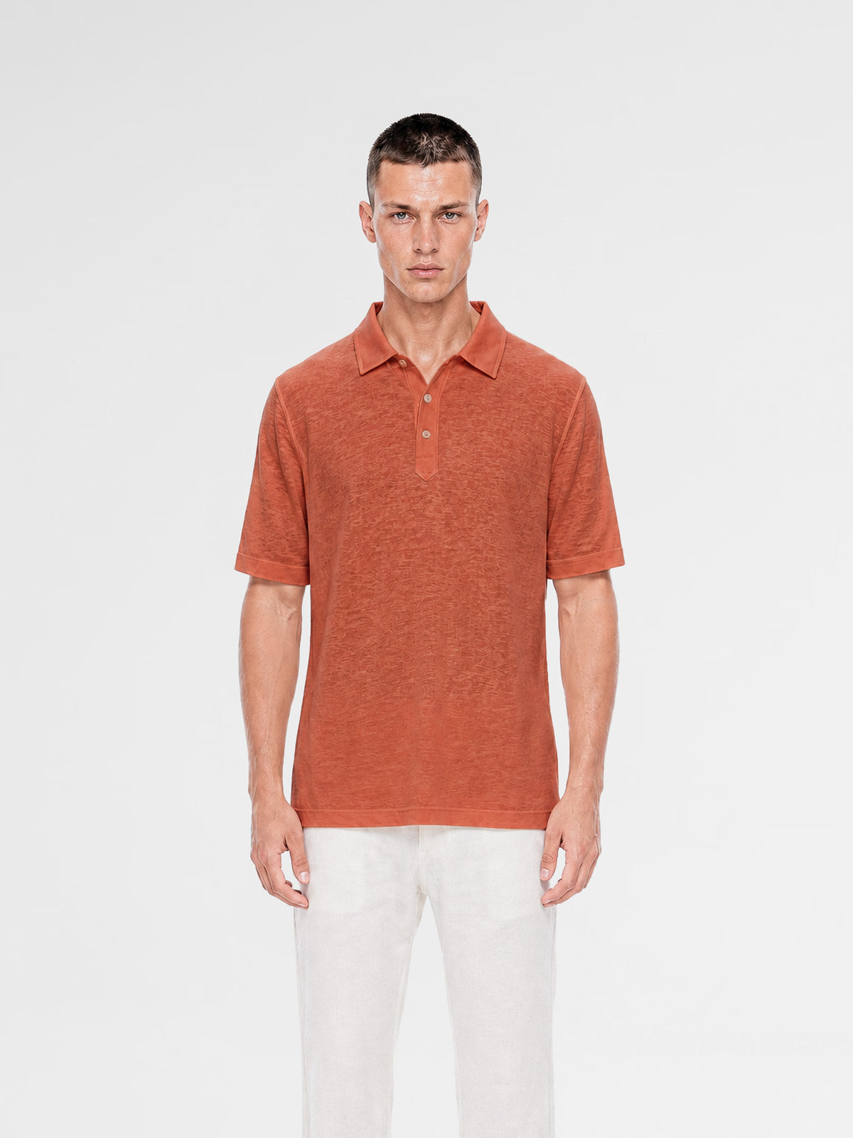 MAISON 9 PARIS Tile Soft Cotton Polo T-Shirt