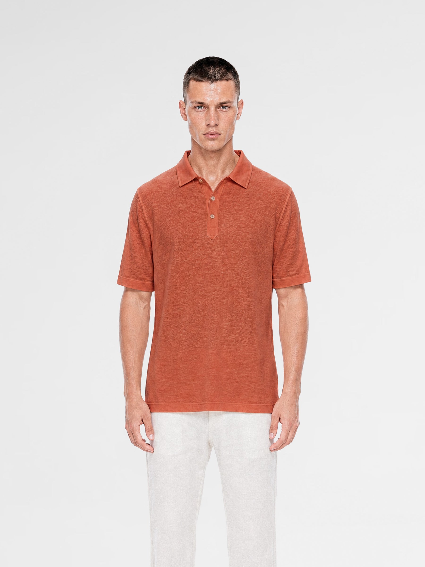 MAISON 9 PARIS Tile Soft Cotton Polo T-Shirt