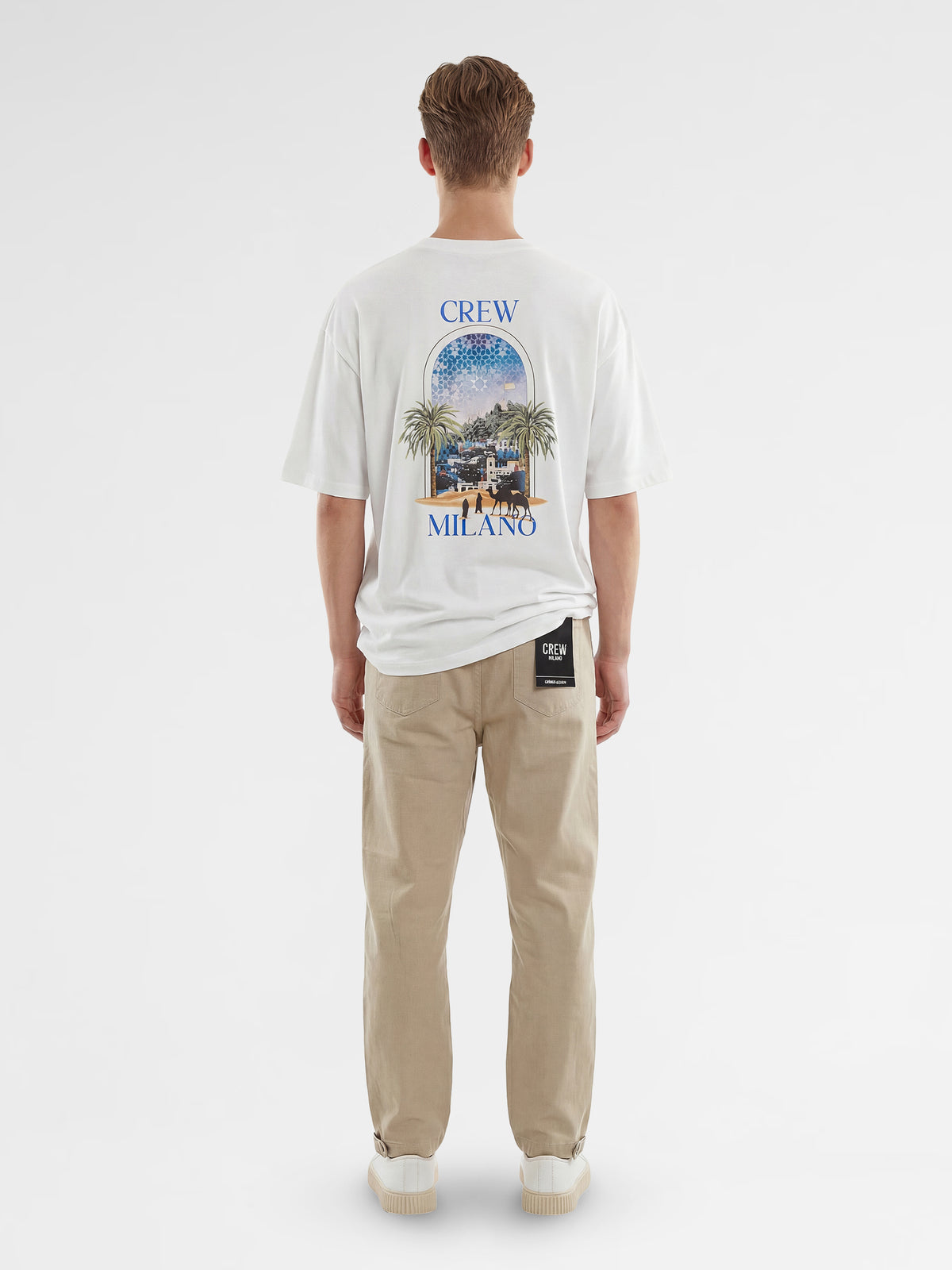 CREW Milano Oversized T-Shirt Logo Print