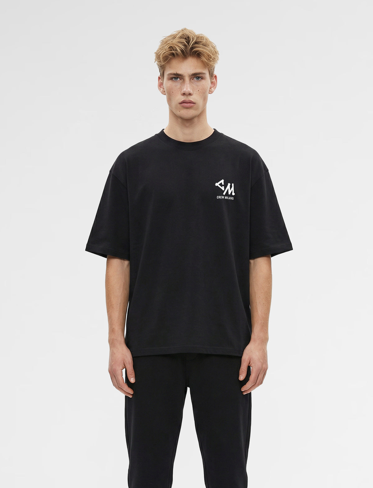 CREW Milano Oversized T-Shirt Logo Print