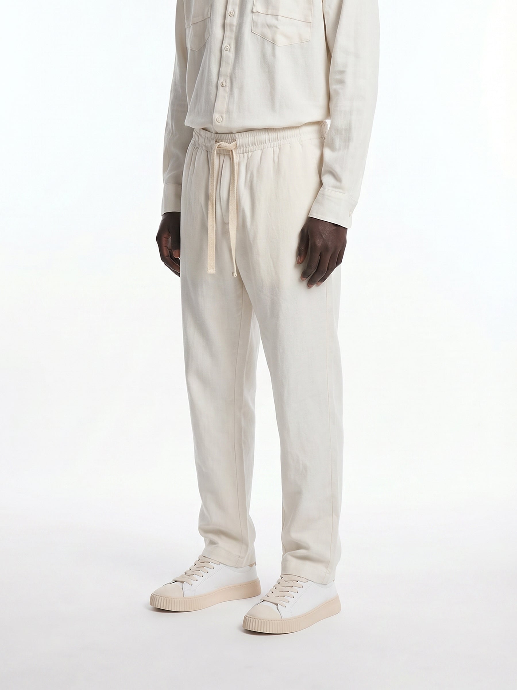 CREW Milano "Corfu" Linen Set Shirt/Pants Cream