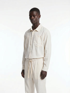 CREW Milano "Corfu" Linen Set Shirt/Pants Cream