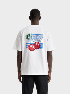 Crew Milano T-Shirt Logo Print CM-45 / WHITE