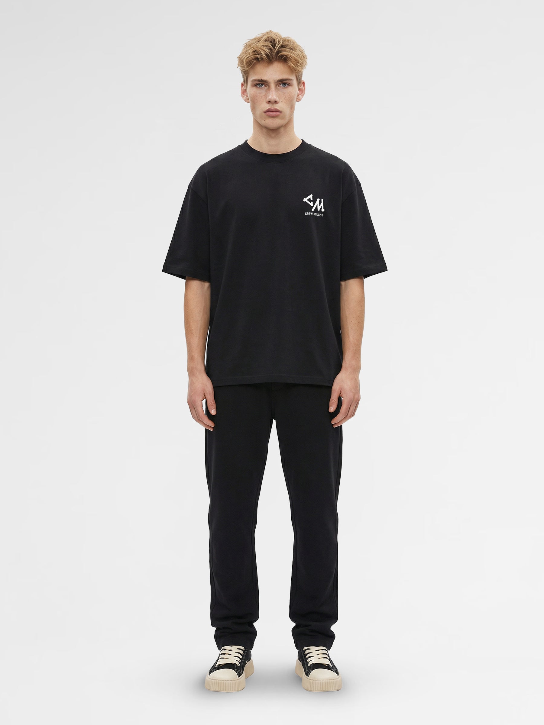 CREW Milano Oversized T-Shirt Logo Print