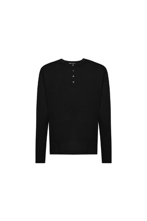 Dolce & Gabbana long sleeves t-shirt Button Placket black