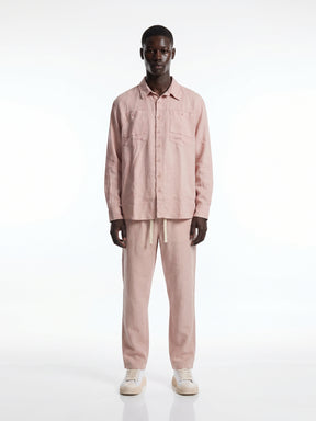 CREW Milano "Corfu" Linen Set Shirt/Pants Pink