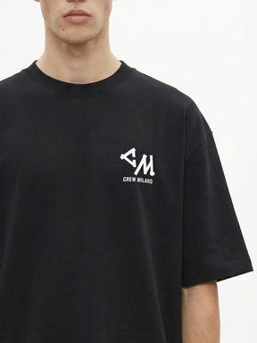 CREW Milano Oversized T-Shirt Logo Print