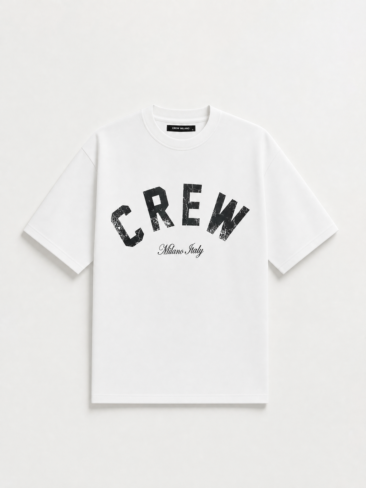 Crew Milano T-Shirt Logo Print - White