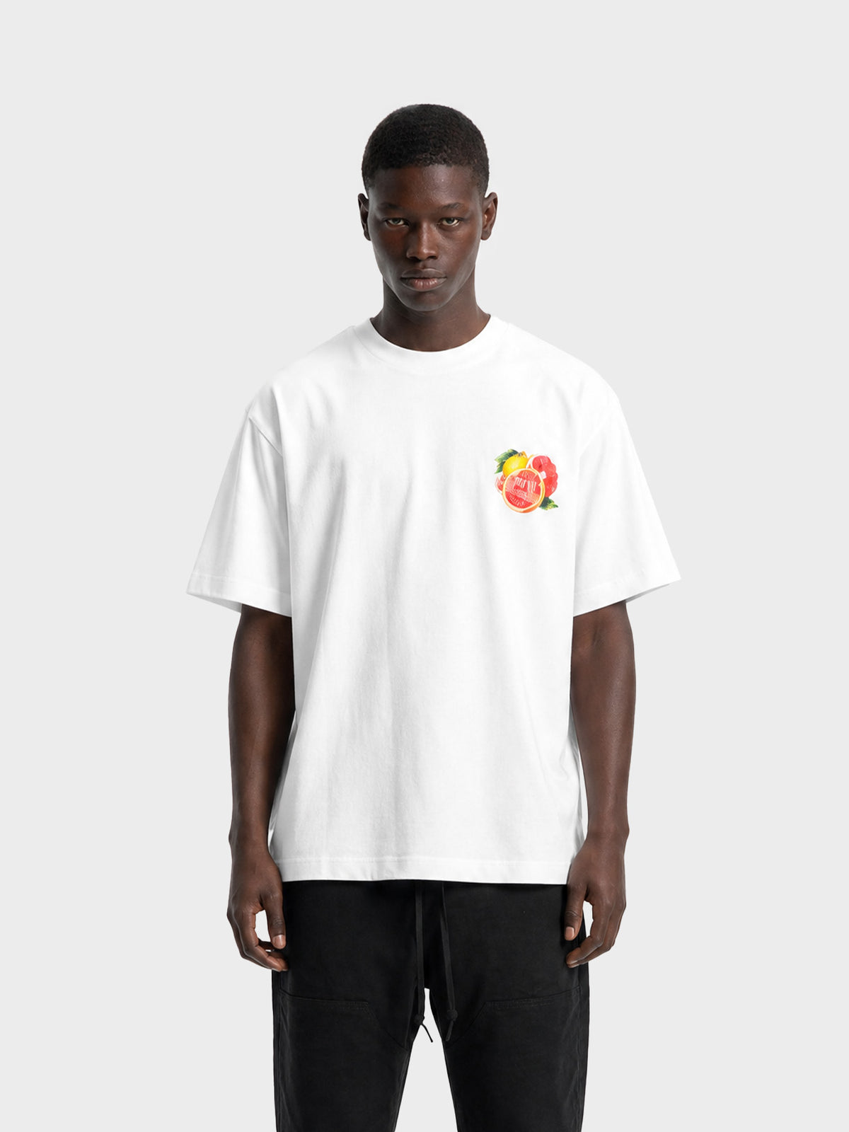 Crew Milano T-Shirt Logo Print CM-43 / WHITE