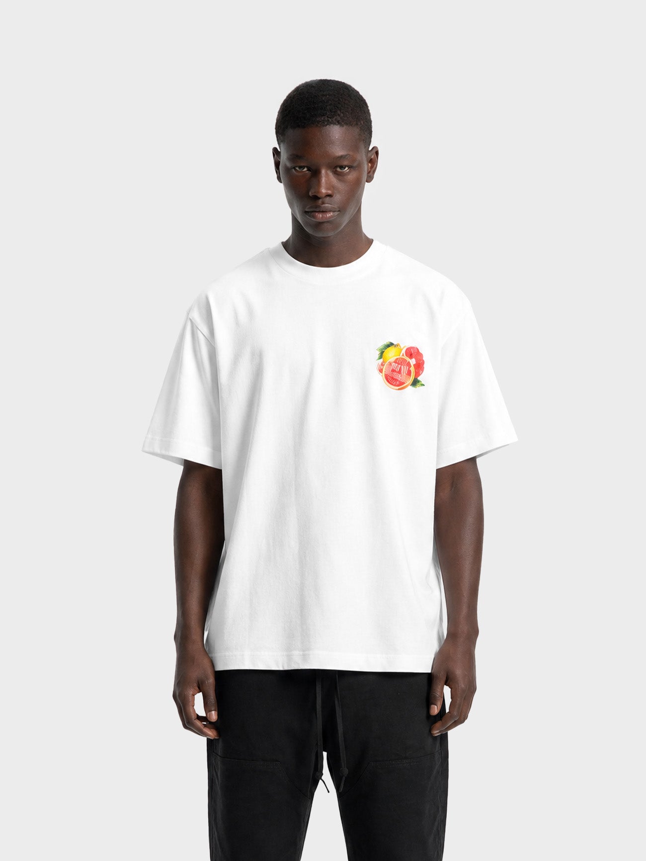 Crew Milano T-Shirt Logo Print CM-43 / WHITE
