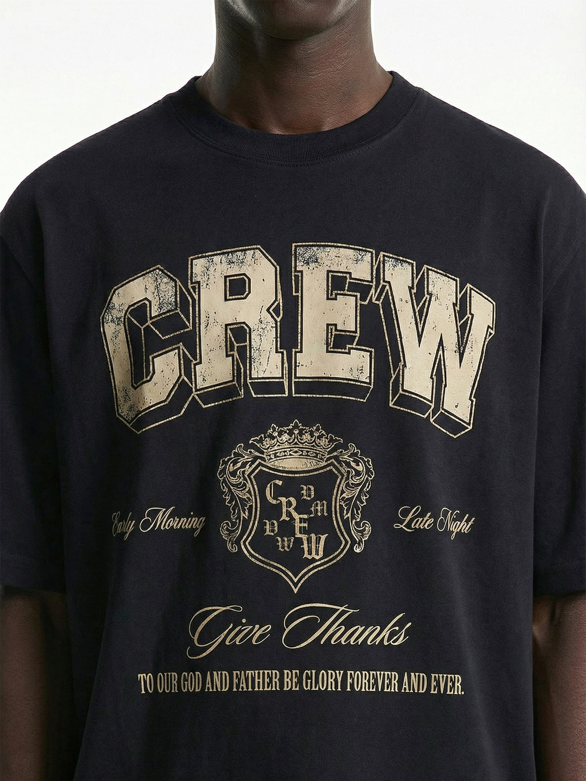 CREW Milano Oversized T-Shirt Logo Print