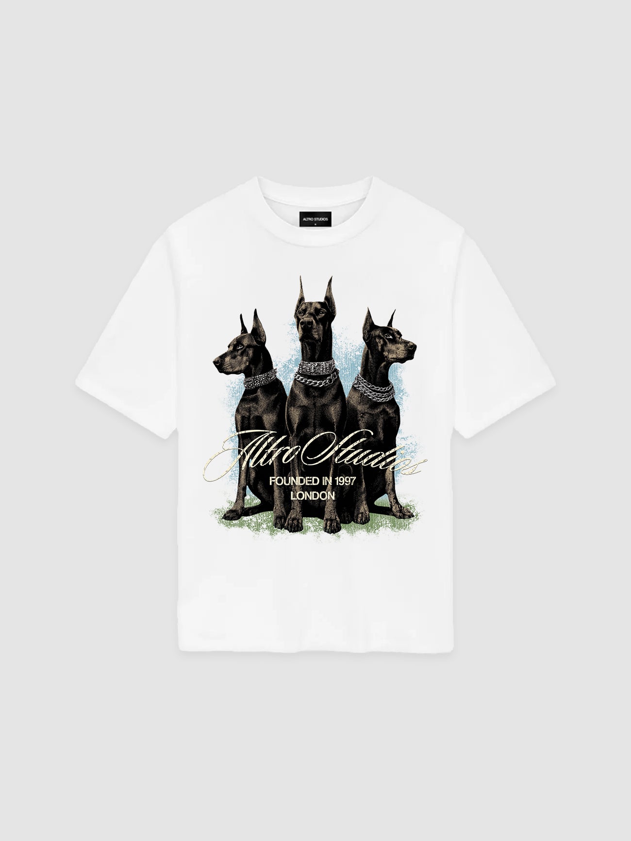 Altro Studios T-Shirt "Dobermanns" - Ice White