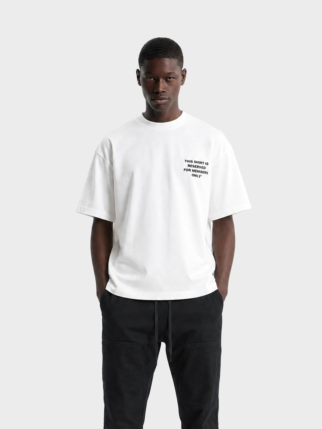 Crew Milano T-Shirt Logo Print CM-41 / WHITE