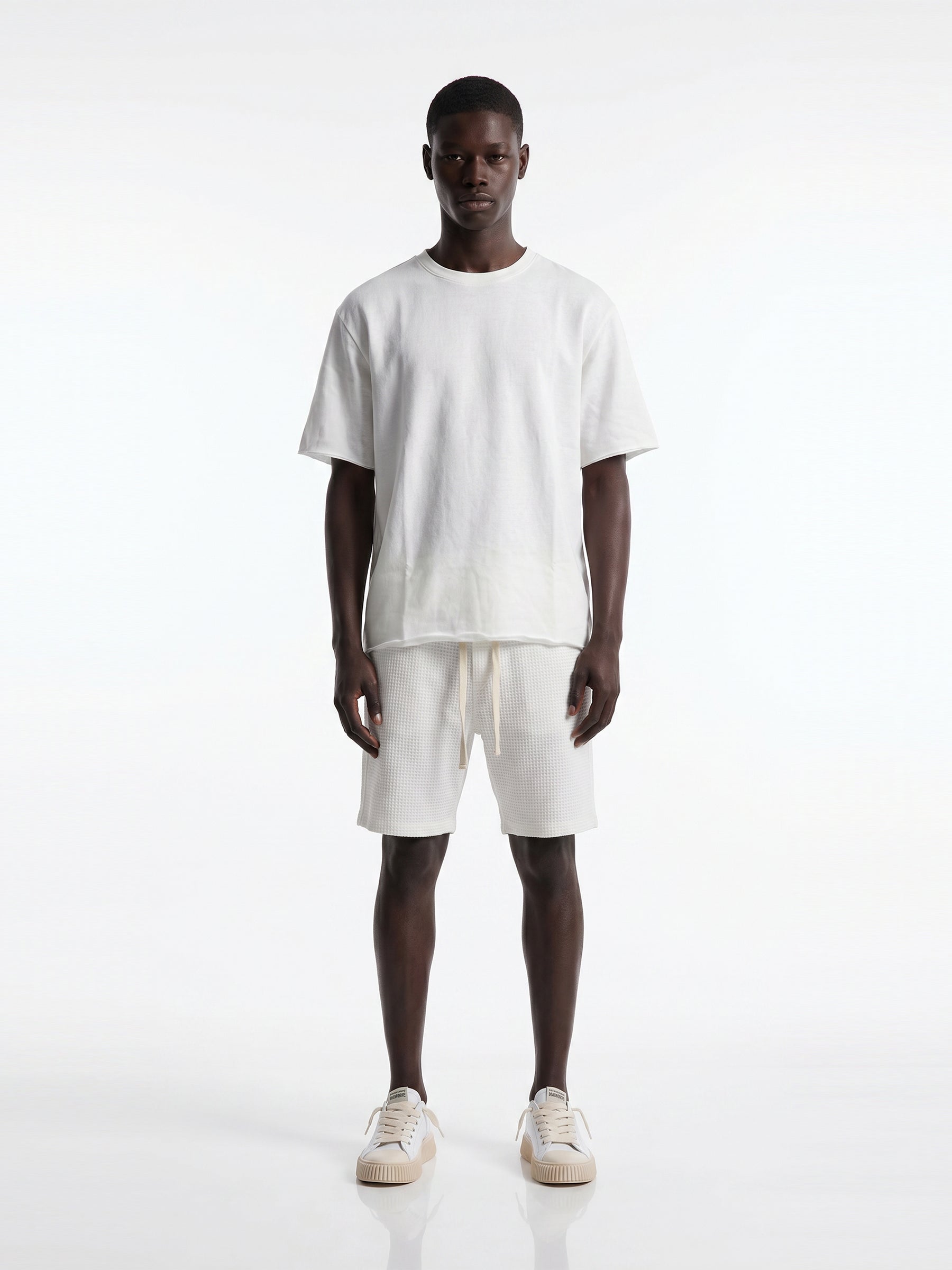 CREW Milano Waffle Shorts White