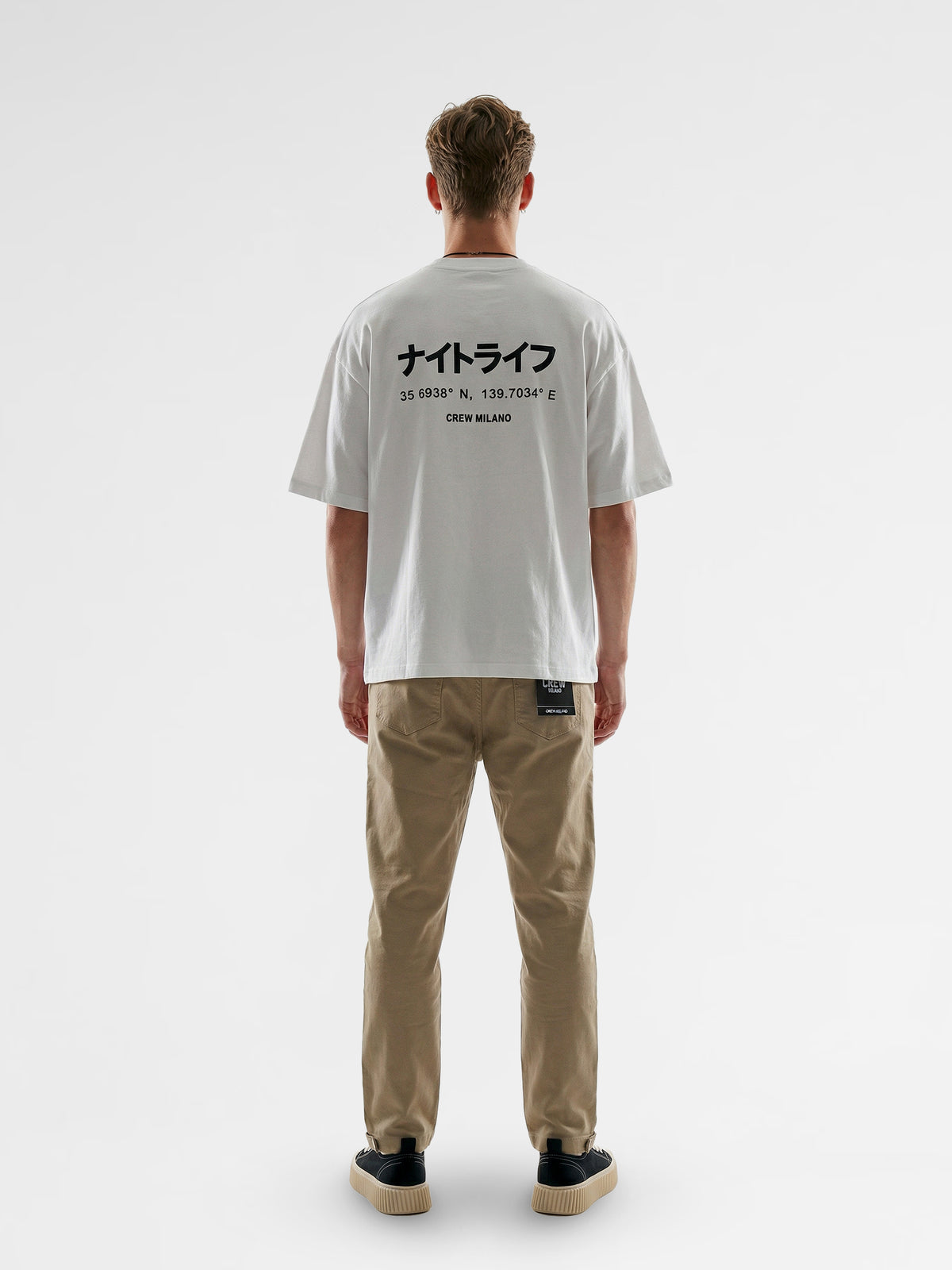 CREW Milano Oversized T-Shirt Logo Print