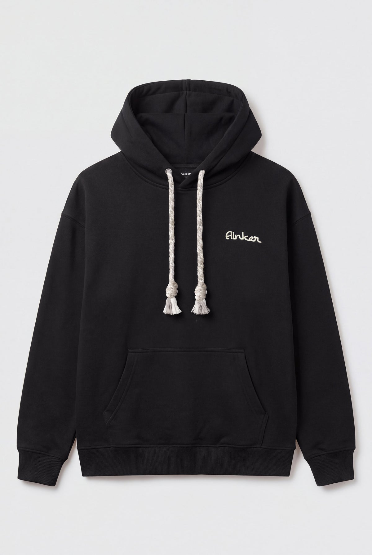 Ainker 1130 Black Knit Hoodie